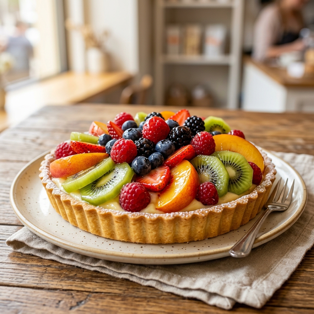 Tarta de frutas de temporada